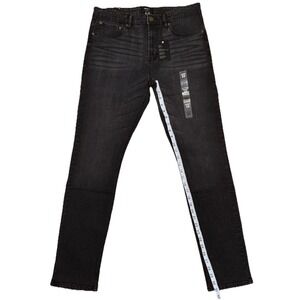 Forever 21 Men's Skinny Jeans Washed Black Stretch Denim Size 33 NWT